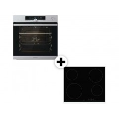 Hisense BSA66334AX + E6431X Φούρνος άνω Πάγκου 77lt με Κεραμικές Εστίες Π59.5εκ. Inox